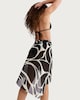 image 3 of F&F Abstract Print Asymmetric Hem Sarong in Multi Black White