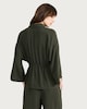 image 3 of F&F Drawstring Waist Wide Sleeved Shirt in Khaki