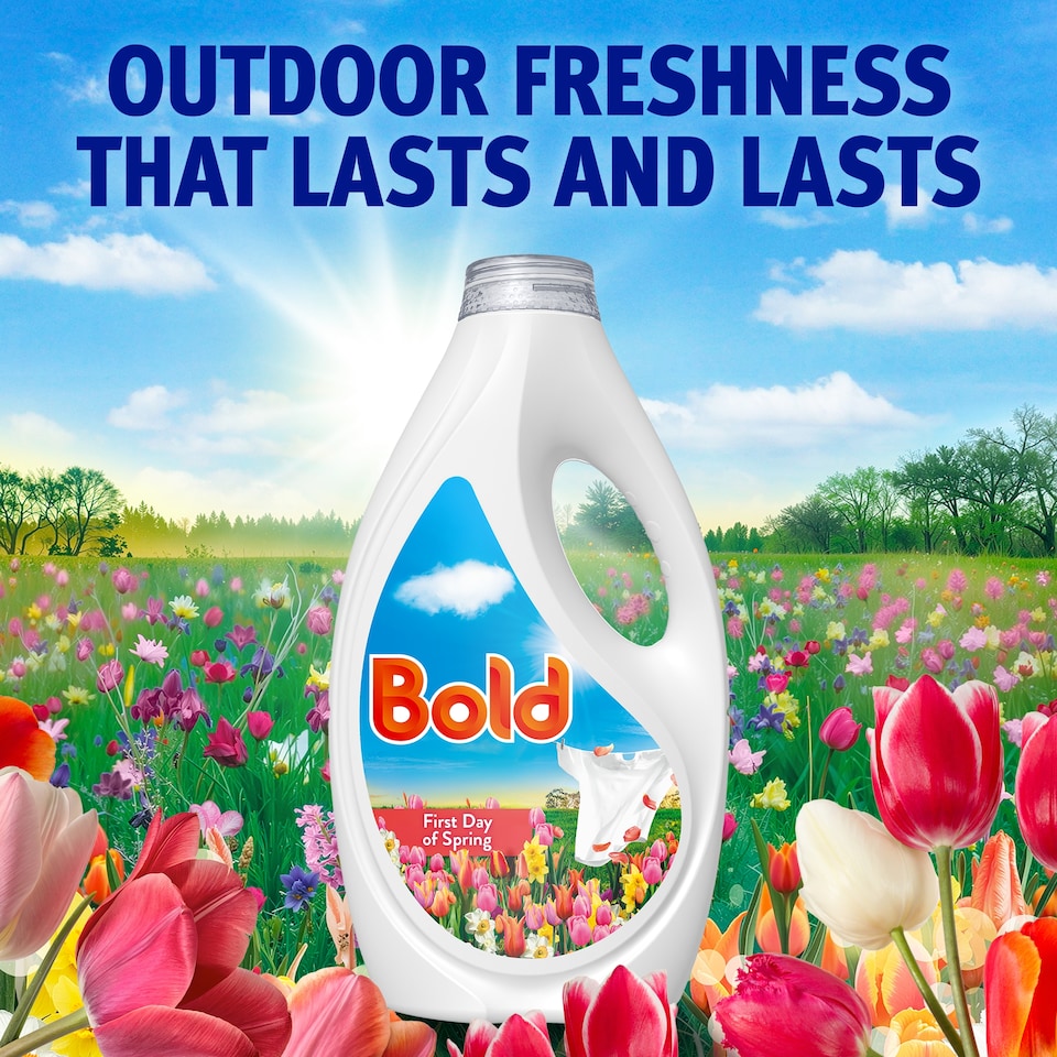 image 1 of Bold Washing Liquid Pink Blossom 72 Washes 2232ml