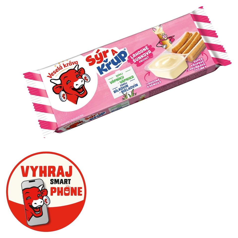 Veselá kráva Sýr a Křup with Ham Flavour 35g