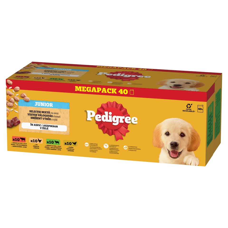 Pedigree Junior smíšený výběr s rýži v želé 40 x 100g (4kg)
