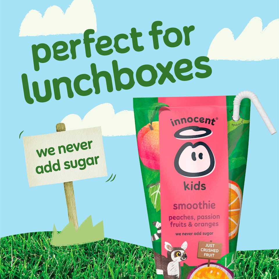 image 1 of innocent Kids Smoothies Peaches, Passion Fruits & Oranges 4 x 150ml