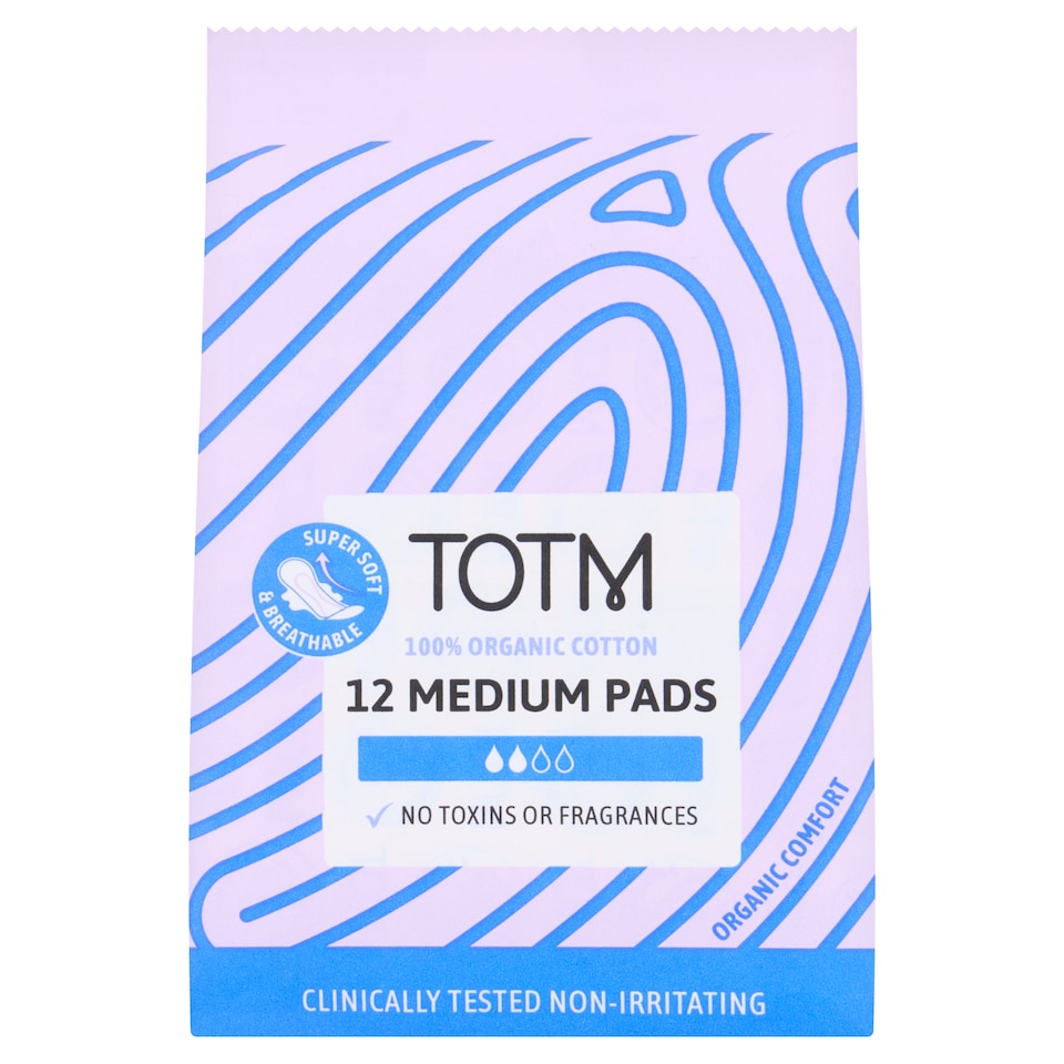 image 1 of TOTM Organic Cotton Pads Medium 12 Pads