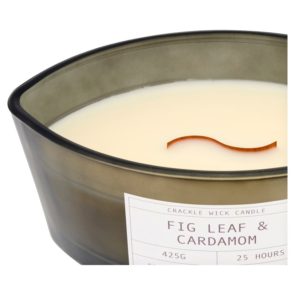 image 1 of F&F Home Crackle Fig Leaf and Cardamom Candle 425g
