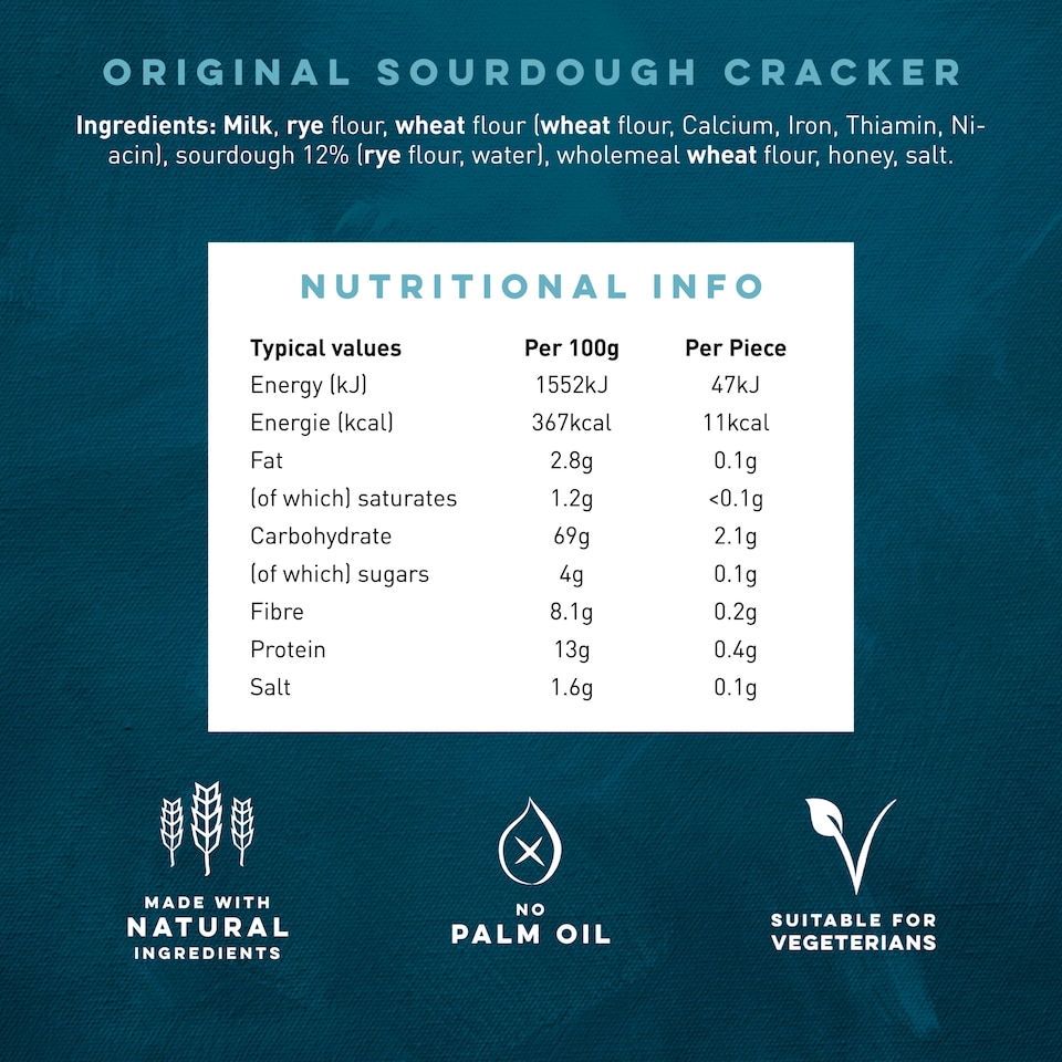 image 1 of Peter's Yard Original Sourdough Crackers Twin Pack 2 x 90g