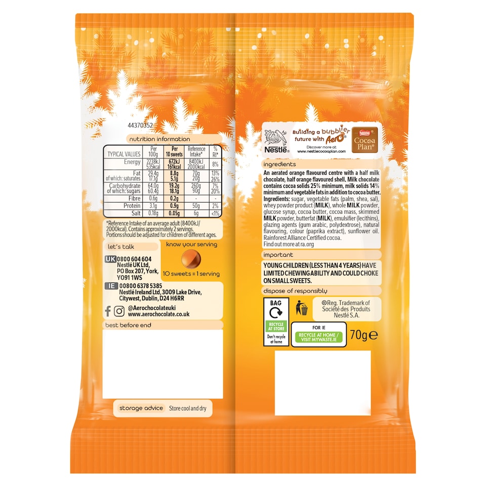 image 1 of AERO Bubbles Orange Pouch Bag 70g