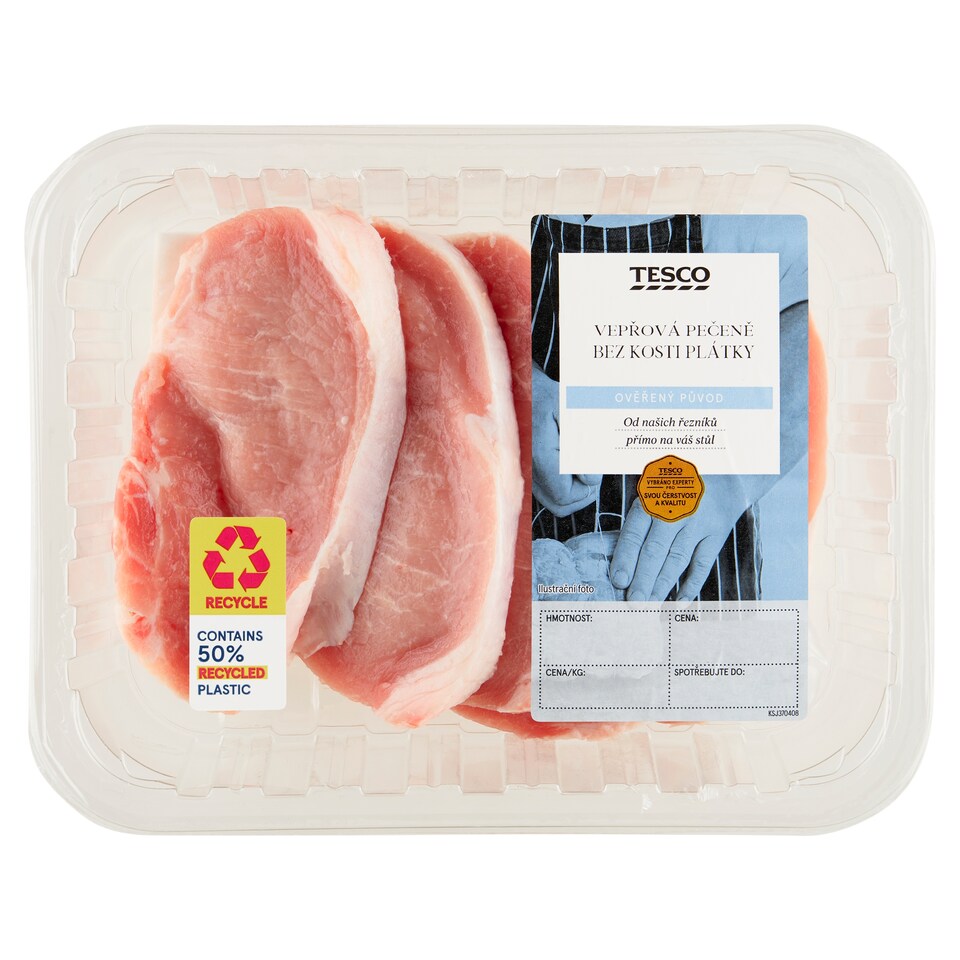 Tesco Vepřová pečeně bez kosti plátky 0,360kg