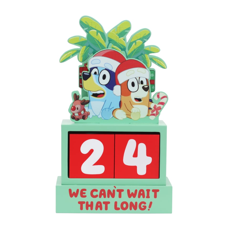 image 1 of Bluey Christmas Advent Count Down Block Calendar