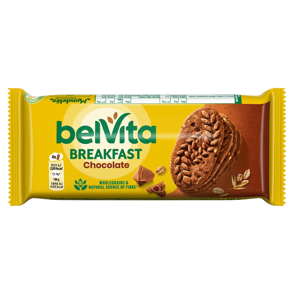 Belvita Original Crispy Cocoa Biscuits with Cereals and Chocolate Pieces 50 g