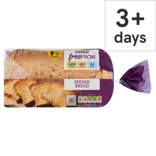 Tesco Free From Sliced Seeded Bread 550G Tesco Groceries