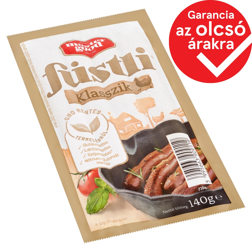 Master Good Füstli Klasszik Smoke-Flavoured Hot Dogs Made of Chicken Meat 140 g