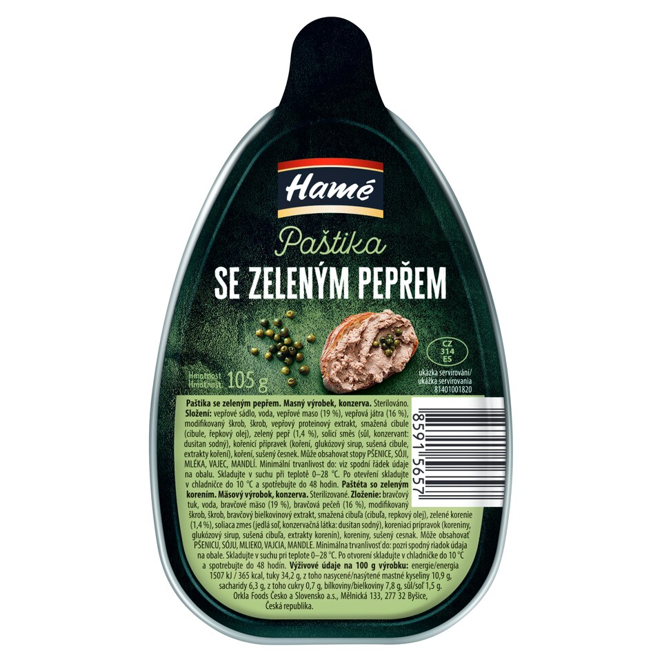 Hamé Paté with Green Pepper 105 g