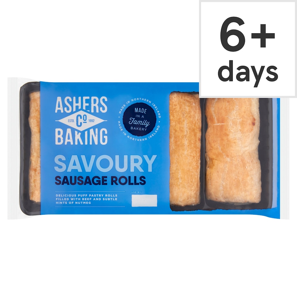 Ashers Savoury Sausages Rolls 4 Pack