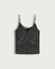 image 5 of F&F Polka Dot Lace Trim Cami in Multi Black