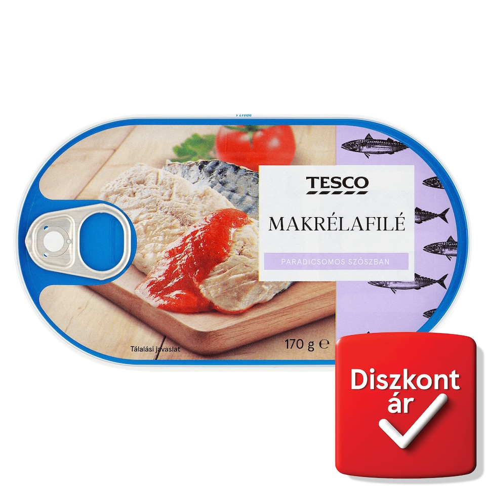 Tesco makrélafilé paradicsomos szószban 170 g