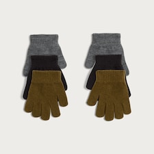 F&F Boys 3-Pack Magic Gloves in Multi Black