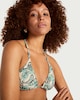 image 1 of F&F Paisley Floral Print Triangle Bikini Top in Cream