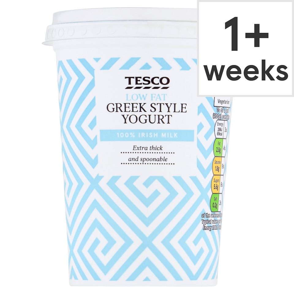 Tesco Low Fat Greek Style Natural Yoghurt 500G