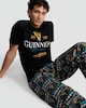 image 1 of Guinness Extra Stout Print T-Shirt and Bottoms Pyjamas in Black