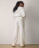 image 4 of F&F Active AFTERCLASS Wide Leg Joggers in Cream