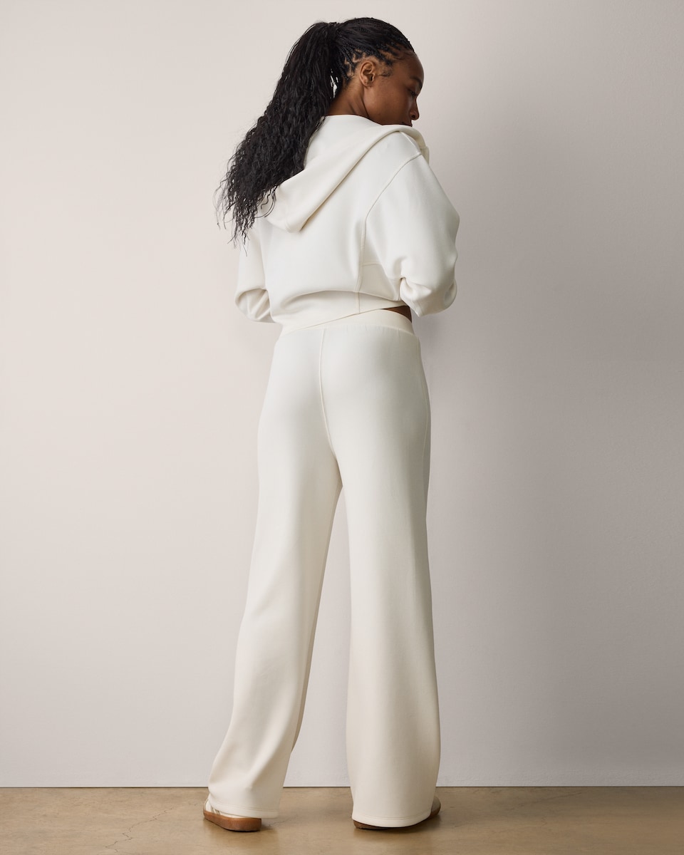 image 1 of F&F Active AFTERCLASS Wide Leg Joggers in Cream