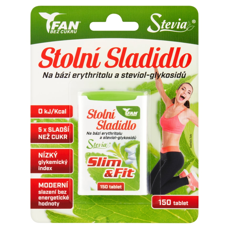 image 1 of FAN Sladidla Stevia Slim & Fit Table Sweetener 150 Tablets 7.8g