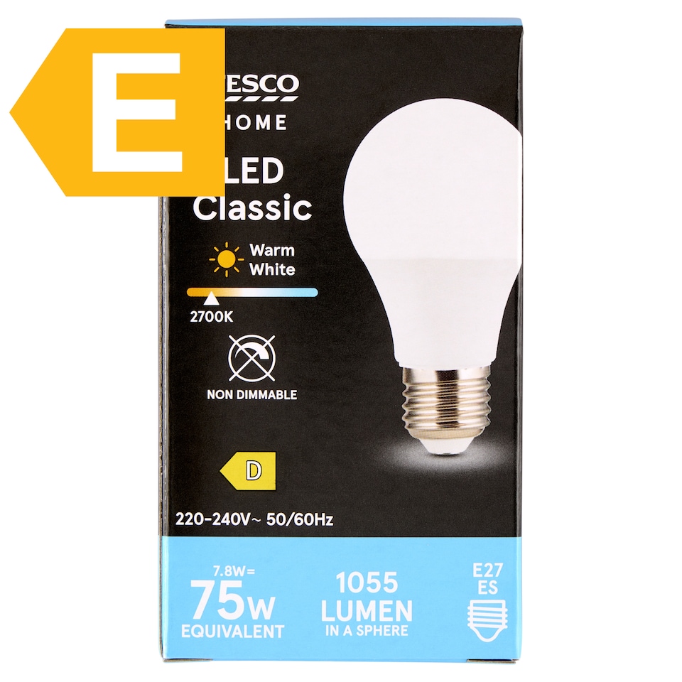 Tesco Home E27 ES 1055 lm 75 W 2700K klasszik LED izzó  1. kép