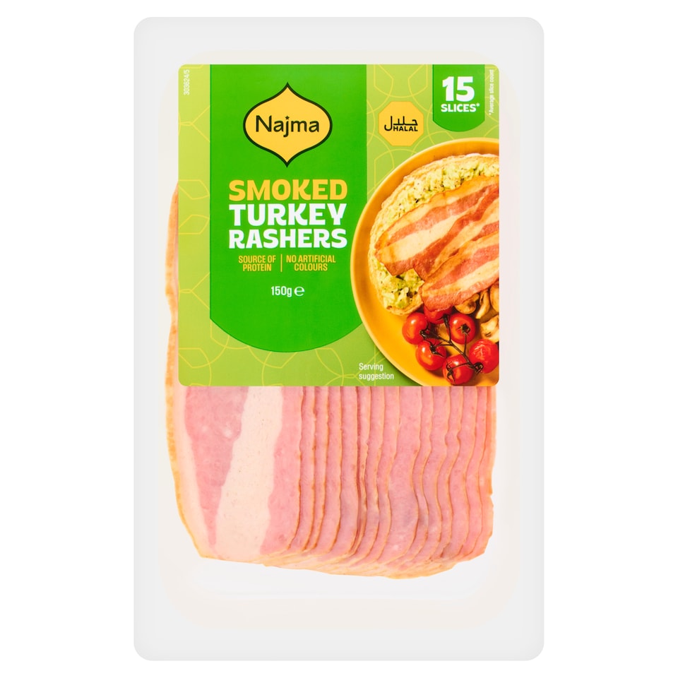 Najma Smoked Turkey Rasher Slice 150G