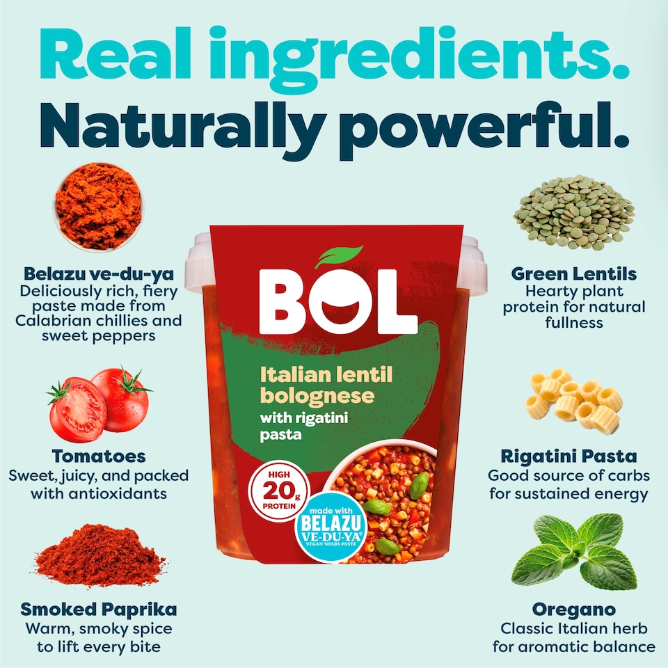 image 1 of BOL Italian Lentil Bolognese Power Pot 450g