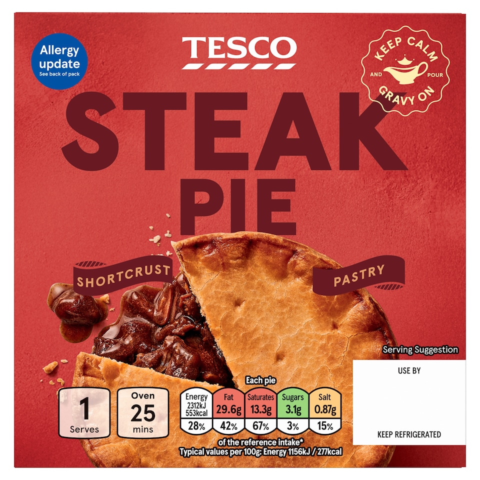 Tesco Steak Shortcrust Pie 200G