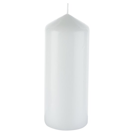 Tesco Large Unfragranced Pillar Candle White Tesco Groceries