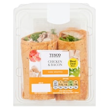 Tesco Chicken & Bacon Wrap 161G
