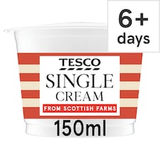 Tesco British Single Cream 150Ml