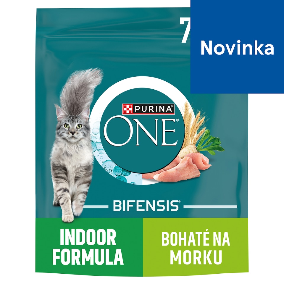 Purina ONE Bifensis Indoor granuly pre mačky morka, obilniny 750 g