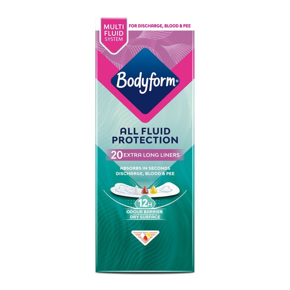 image 1 of Bodyform Dailies All Fluid Extra Long Liners 20 Pack