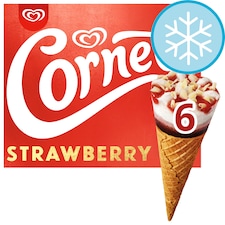 Cornetto Strawberry Ice Cream Cones 6x90ml