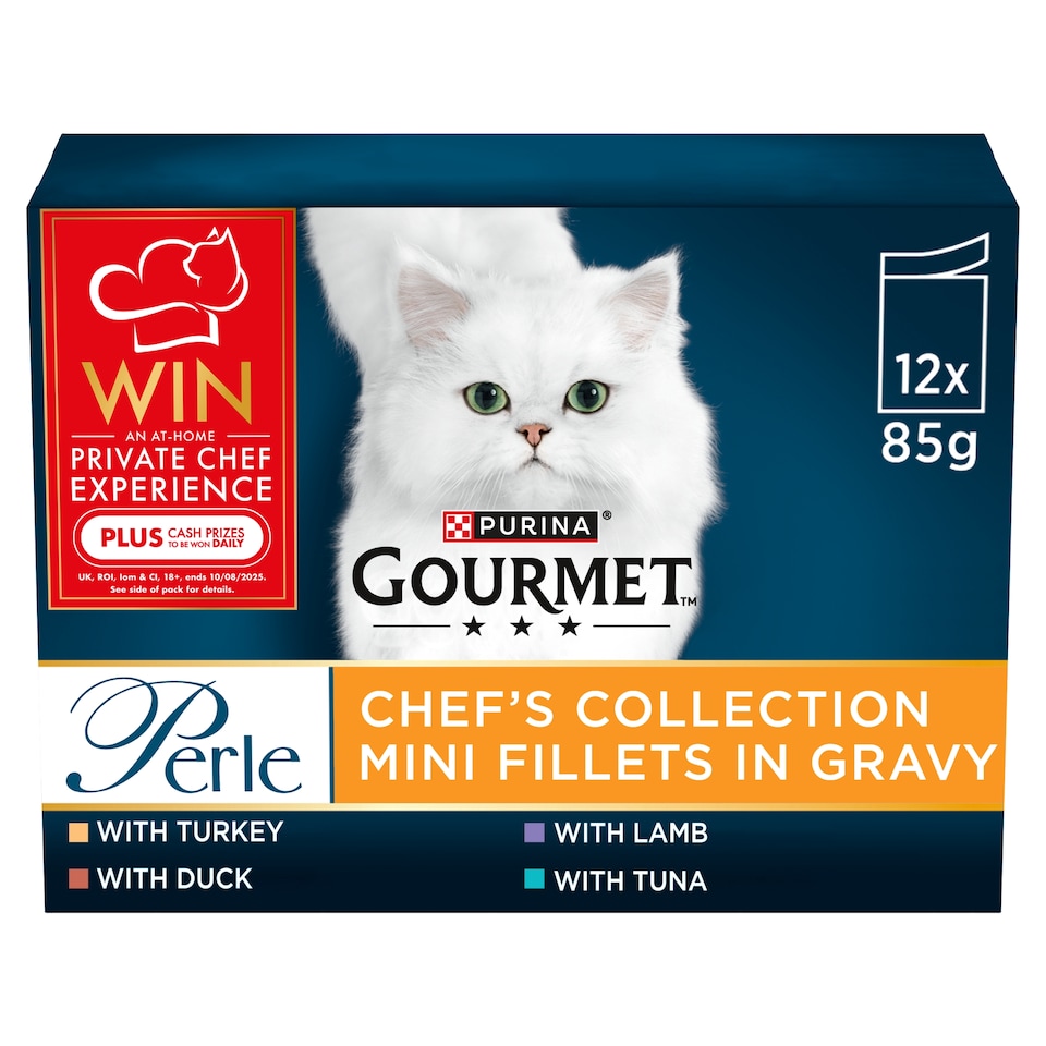 Gourmet Perle Cat Food Chef's Collection 12X85G