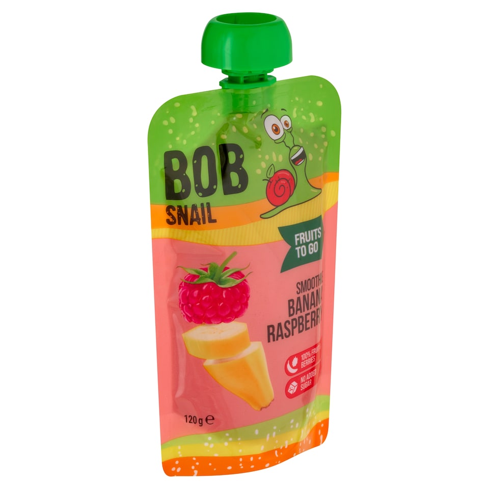 image 1 of Šnek Bob Smoothie Banana Raspberry 120g
