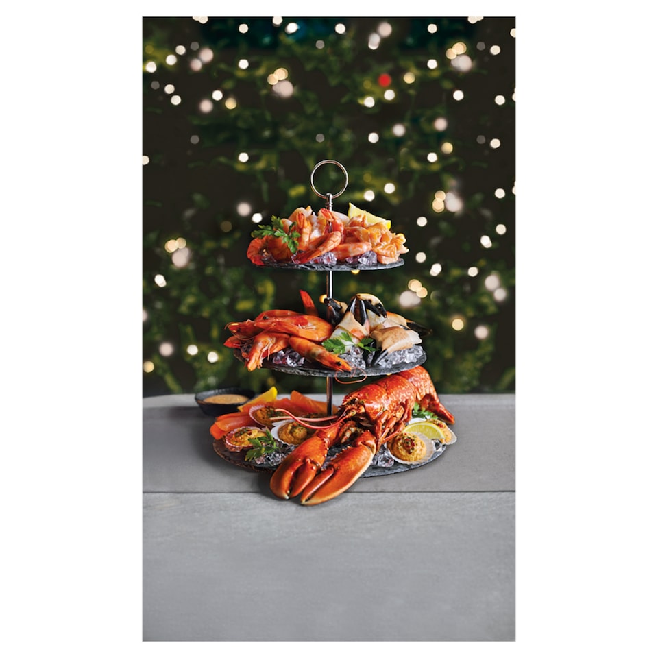 image 1 of 100. Tesco Finest 3-Tier Seafood Platter 1.323kg (Serves 6)