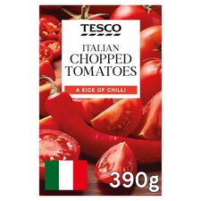 Tesco Chopped Tomatoes With Chilli 390G