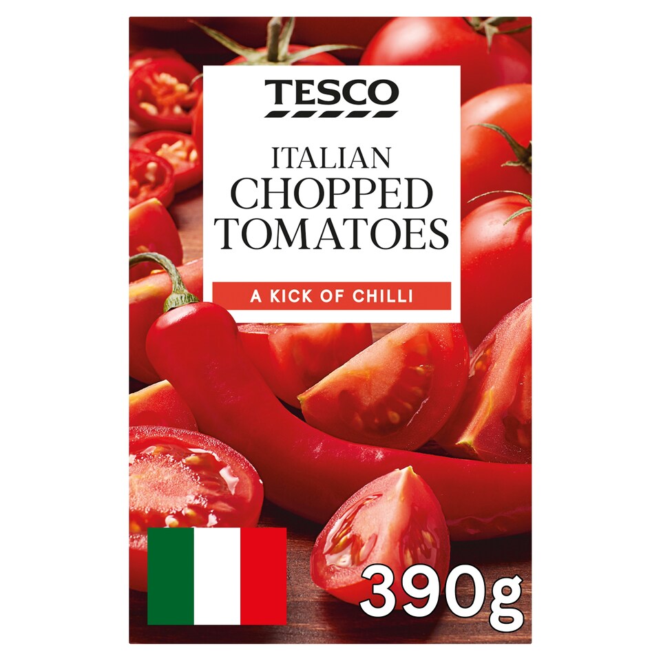 Tesco Chopped Tomatoes With Chilli 390G