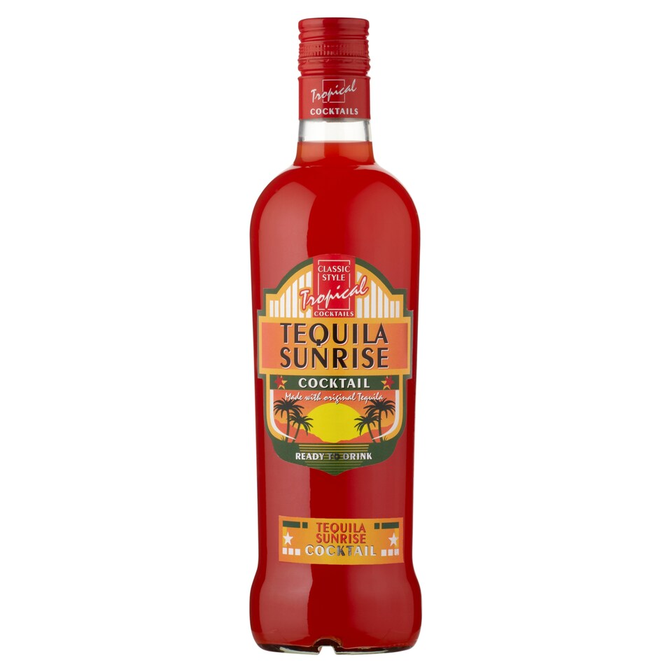 Tropical Classic Style Tequila Sunrise Cocktail Alacsony alkoholtartalmú ital 7% 0,7 l