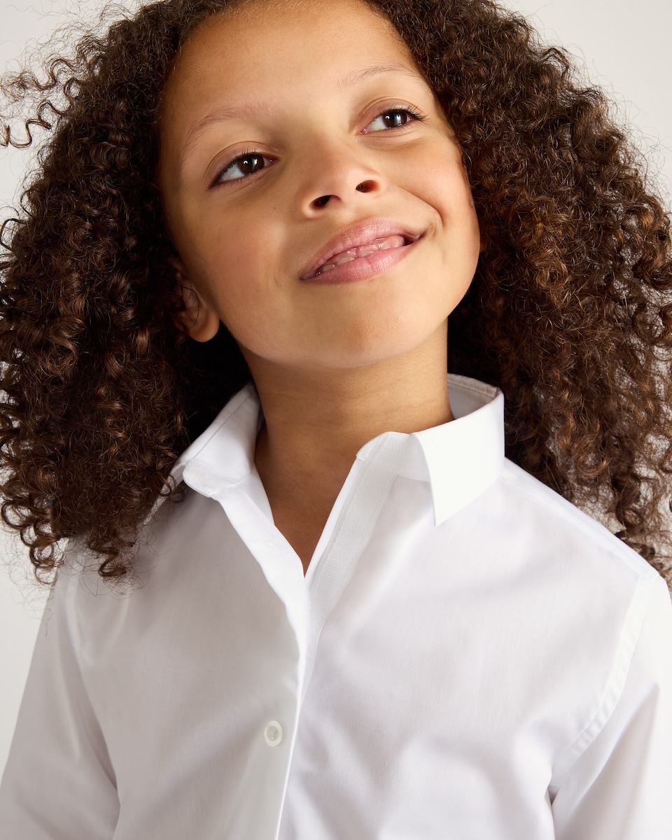 image 1 of F&F Girls School 3-Pack Dressing Made Easy Shirts in White