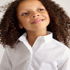 F&F Girls School 3-Pack Dressing Made Easy Shirts in White