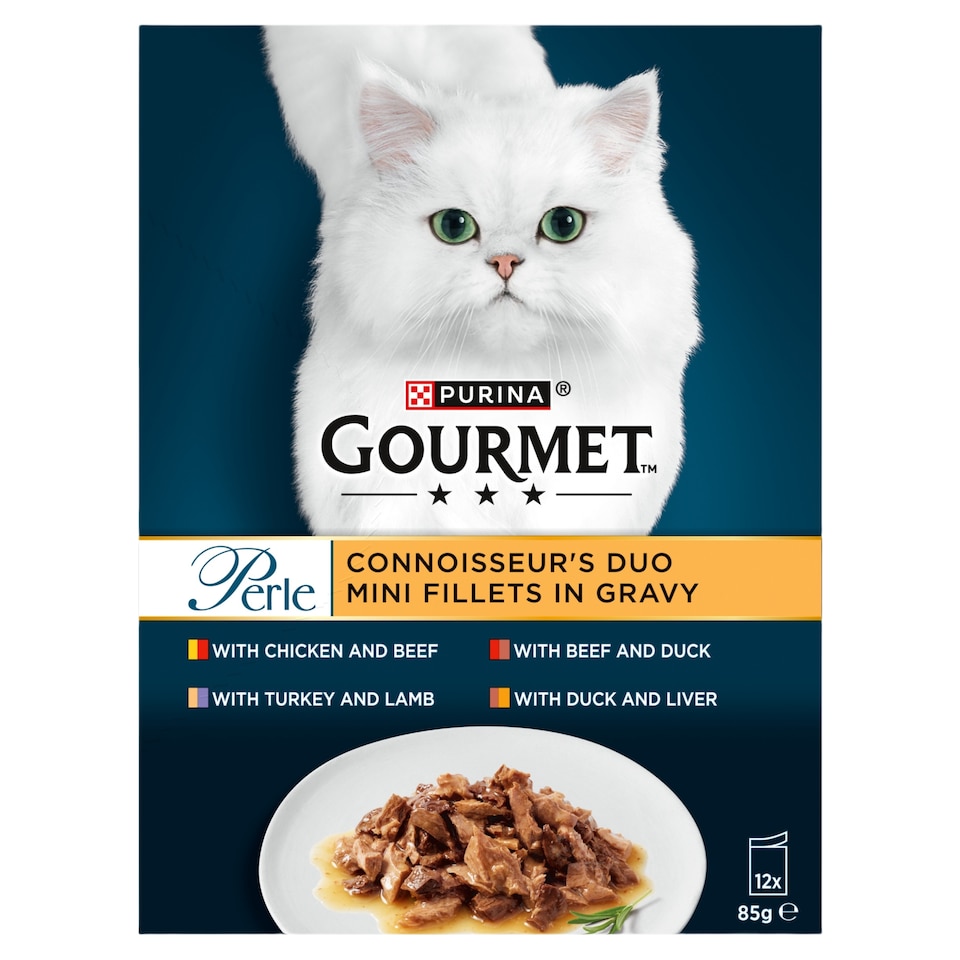image 1 of GOURMET Perle Connoisseur's Collection in Gravy Wet Cat Food 12x85g