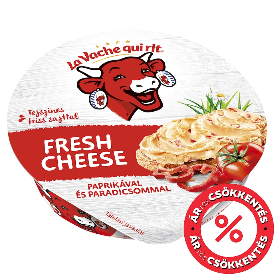 La Vache Qui Rit Sandwich Cream with Fresh Cream Cheese, Peppers and Tomatoes 80 g