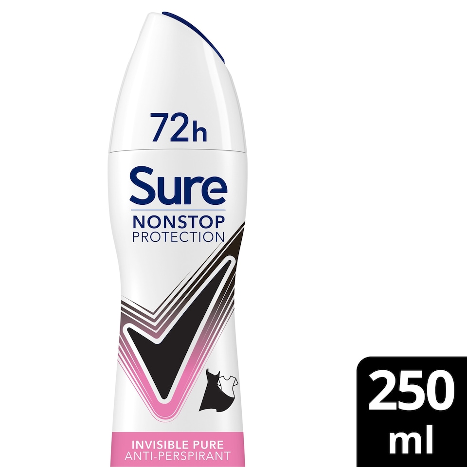 image 1 of Sure 72H Invisible Pure Antiperspirant 250Ml