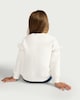 image 3 of F&F Girls Cotton Rich Embroidered Sweatshirt in Cream