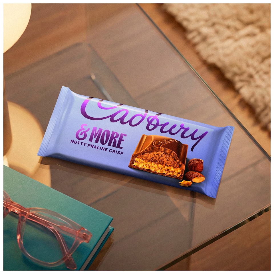image 1 of Cadbury Dairy Milk &More Nutty Praline Crisp Chocolate Bar 180g