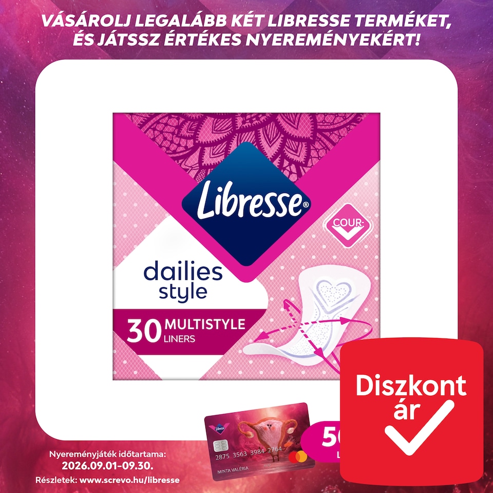 Libresse Dailies Style Multistyle tisztasági betét 30 db  1. kép